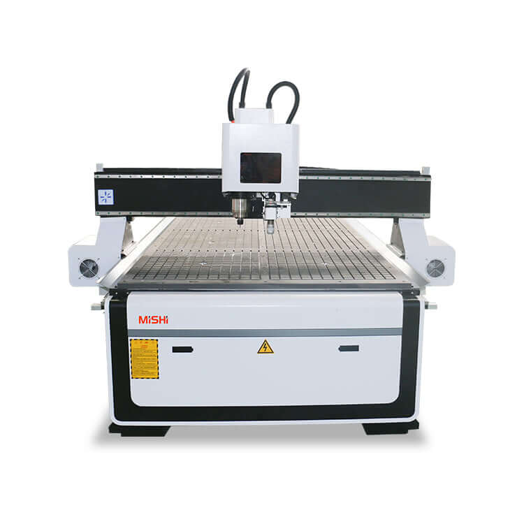 CNC router with oscillating knife for wood, fabric, and rubber cutting, showcasing efficient design and high production capability.